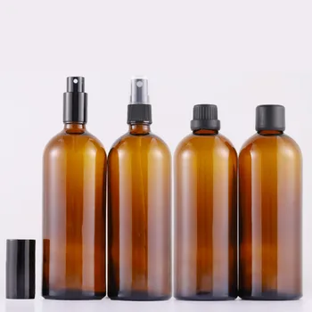 에센셜 향수 오일 아로마테라피 오리피스 감속기 드롭용 스포이드/분무기 분무기가 포함된 2X 200ML 리필 가능 유리병