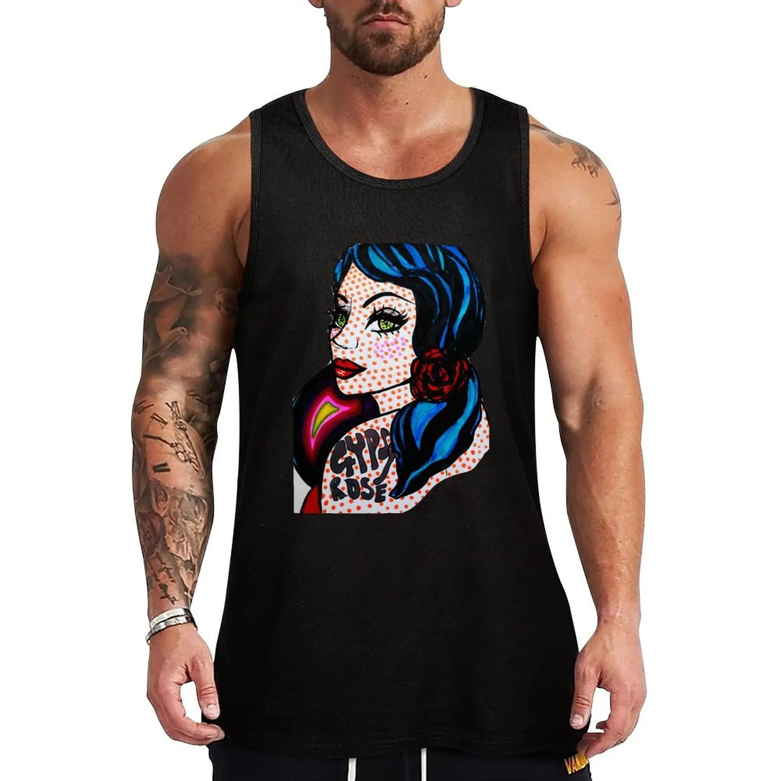 GYPSY ROSE POP ART GIRL (COLOUR) Tank Top Sports Tank Top Moisture Wicking Quick Dry Shirt