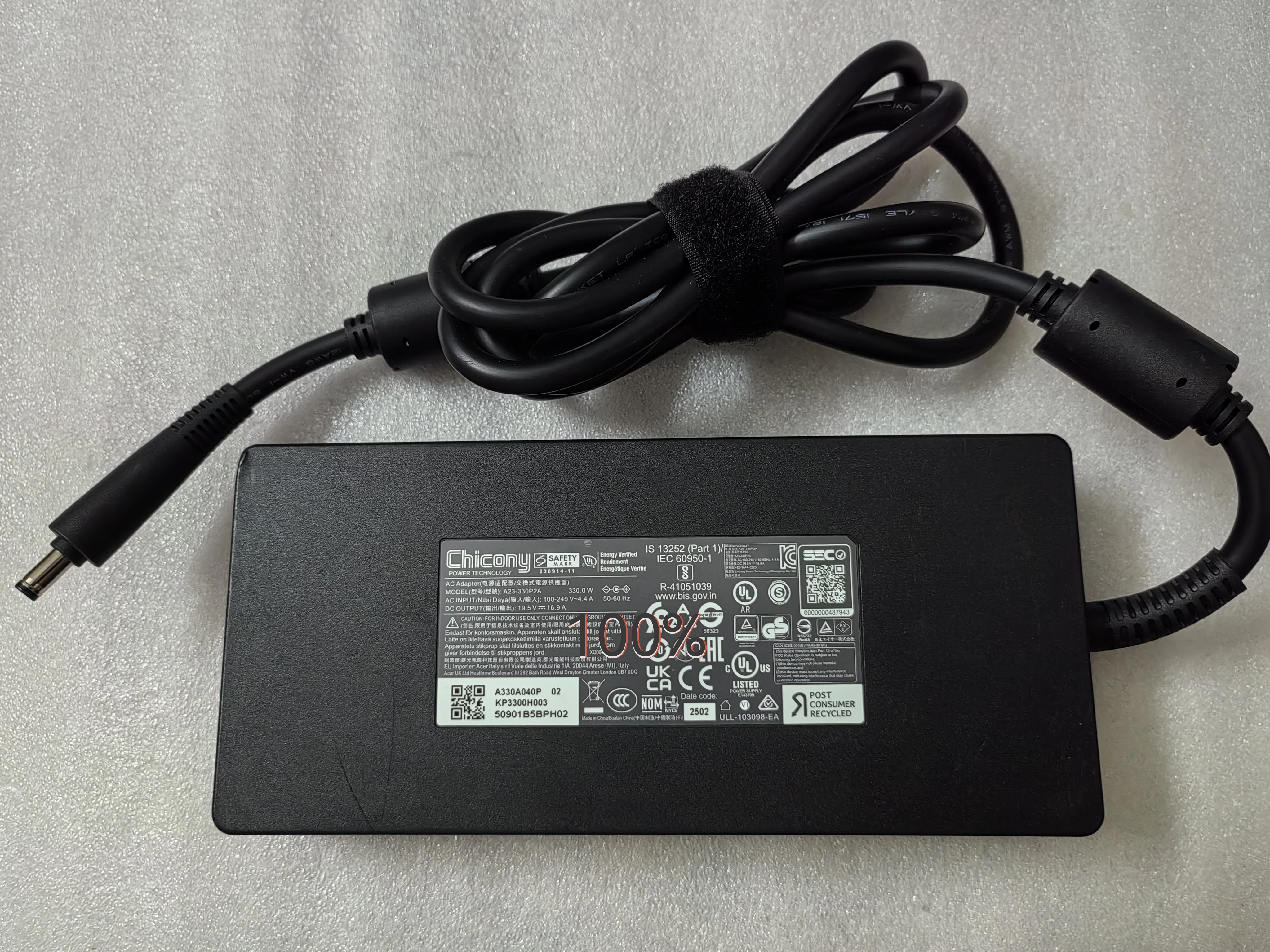 

OEM Chicony 19.5V 16.9A A23-330P2A 5.5mm*1.7mm 330W AC Adapter For ACER 2025 Predator Helios Neo 16S AI PHN16S-71 Gaming Laptop