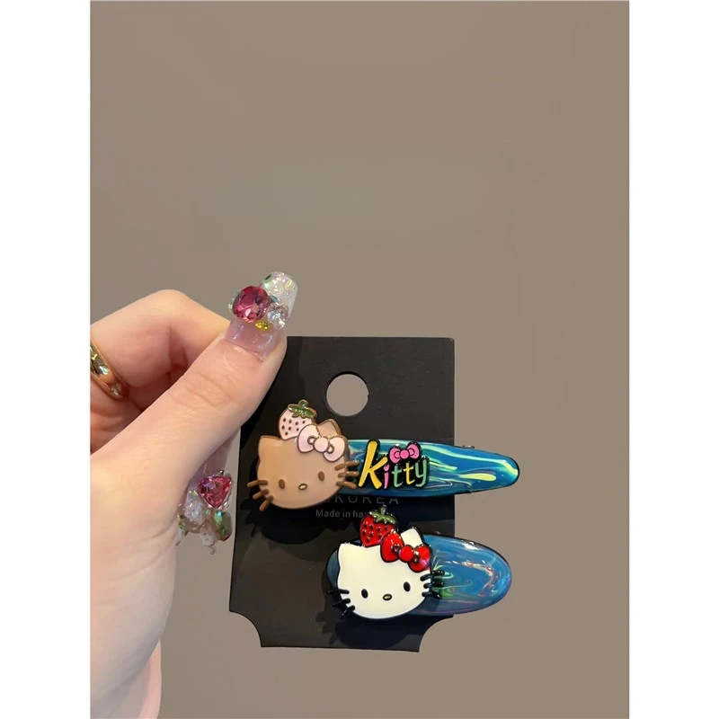 

Hello Kitty Headwear Cute Bow Breaks Hair Velcro High Beauty Sweet Girl Forehead Hairband Posting Best Friend Gift Wholesale