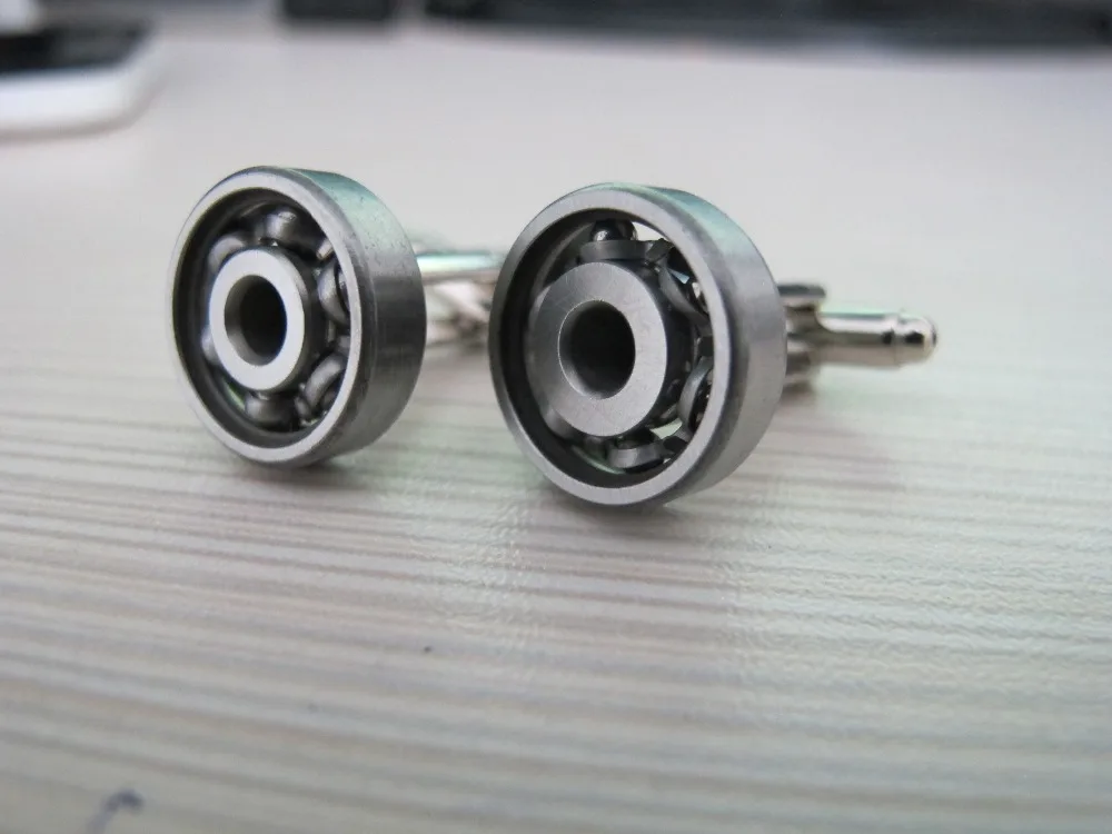 Ball Bearing Cufflinks Functional Rotatable Diversity of Mechanic Vintage Metal Color Cuff Links