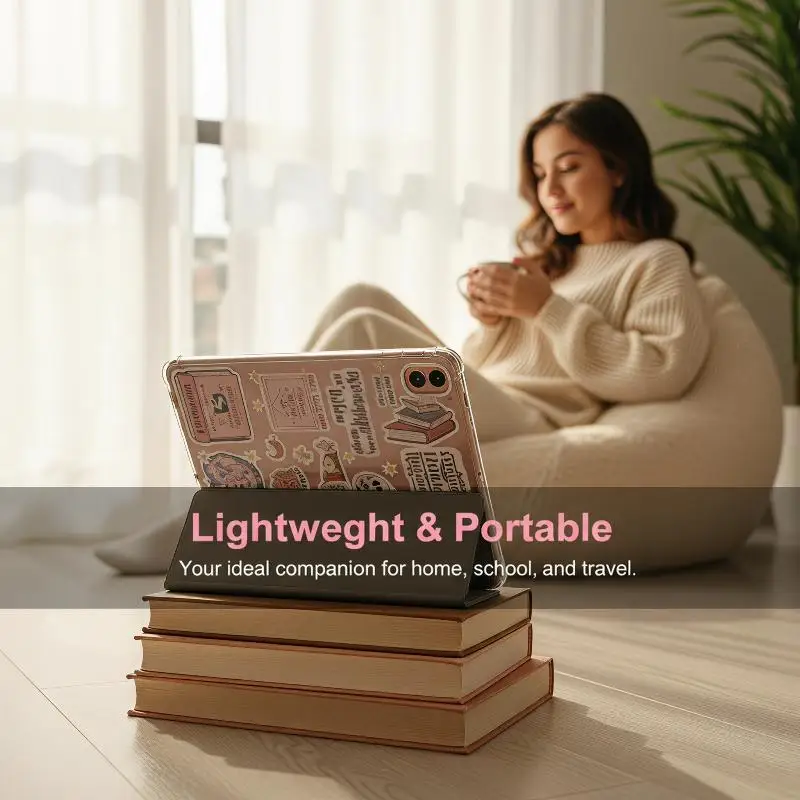 @*Cartoon Bow Decorative Insert Cards Matte Finish Anti-Scratch for Transparent E-Reader Tablet Case Gift for Girls Teens