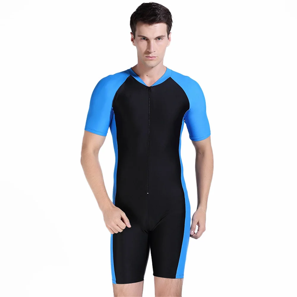 One-Piece Short-Sleeved Swimsuit for Men and Women, Beach Clothes, Surfing Sunscreen, Soaking, Hot Spring, New Wetsuit