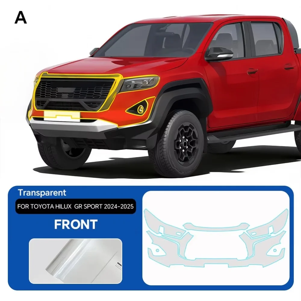 

For Toyota Hilux GR Sport 2024-2025 TPU Bumper Pre-cut PPF Clear Paint Protective Film Custom Anti Scratch Self Healing Shield