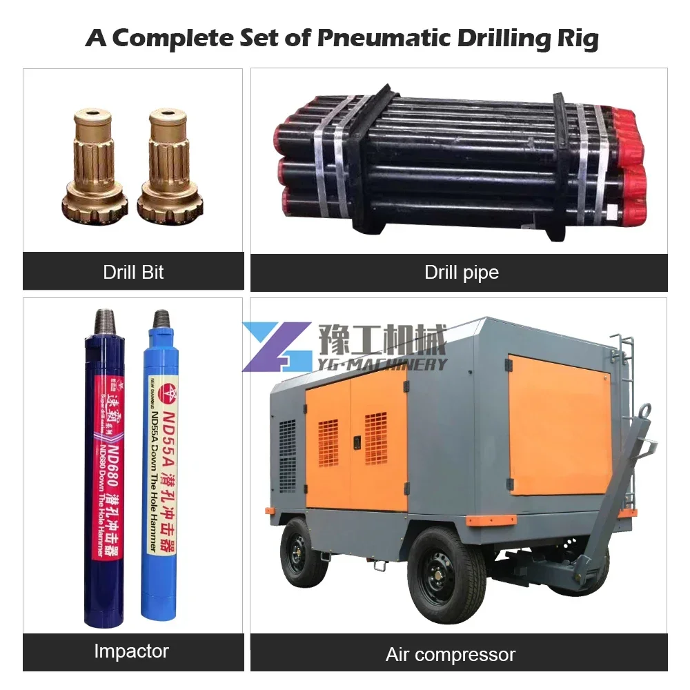 300m 500m Depth Yugong Perforadoras De Pozos De Agua Rock Drilling Machines Water Well Drilling Machines Drill Rig for Sale