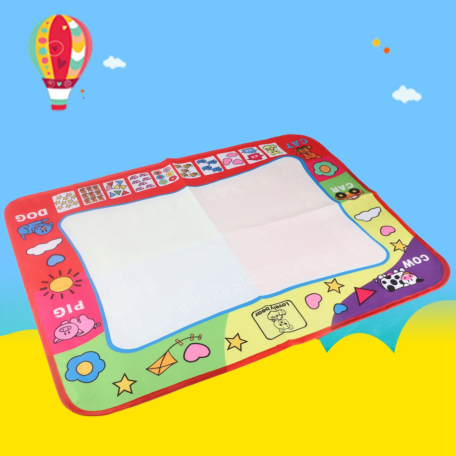 Water Painting Draw Writing Mat Kid Developmental Doodle Board Toy With Pen Magic four-color water canvas