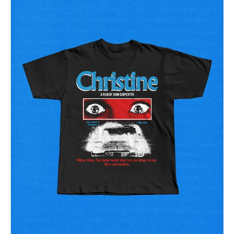 Christine 1983 Movie T-Shirt – John Carpenter, Stephen King Horror Graphic Tee Four season popular unisex cotton T-shirt