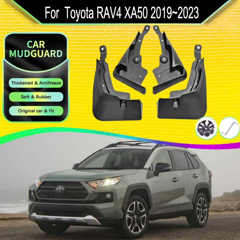 سيارة الطين الحرس لتويوتا RAV4 XA50 2019 ~ 2023 ، التجمد واقيات الطين ، الطين ، درابزين ، الجبهة الخلفية عجلة مجموعة ، اكسسوارات السيارات