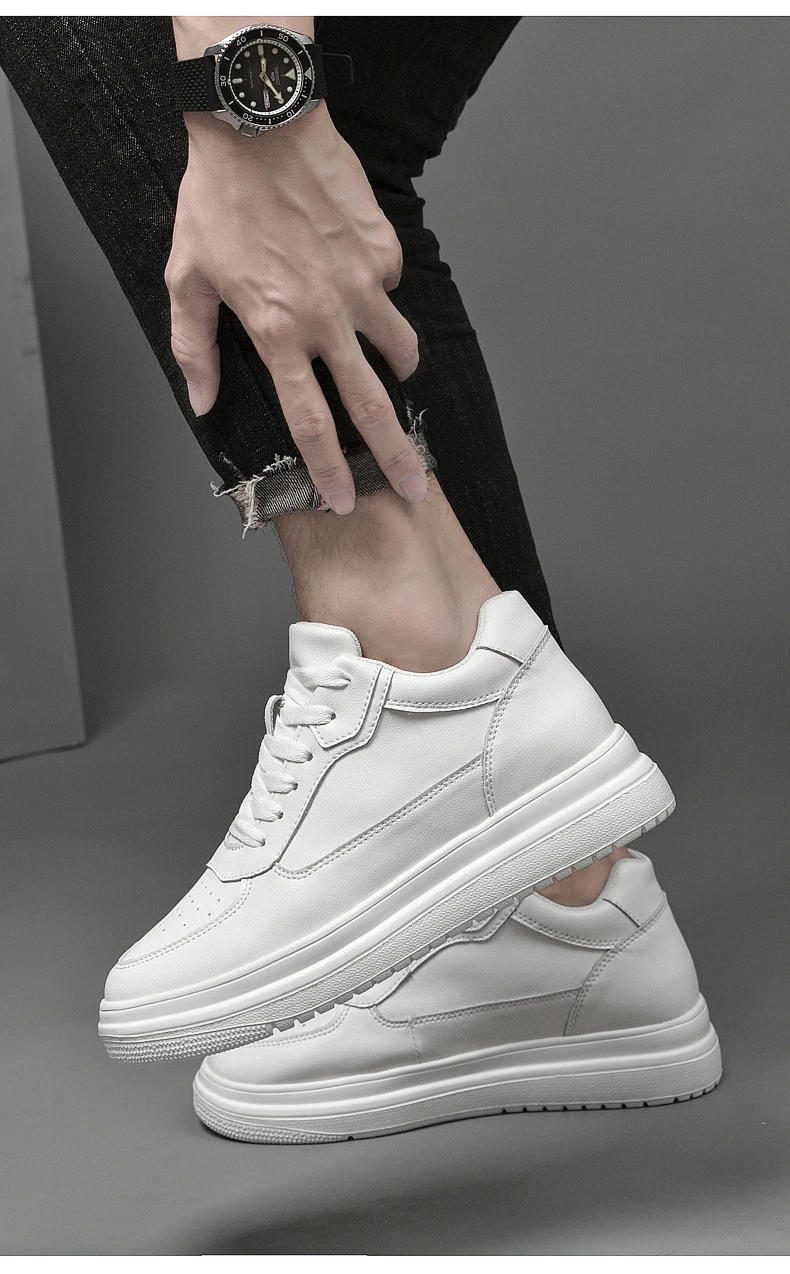 Hochwertige Herren-Sneaker, Elevator-Schuhe für Herren, modische Freizeitschuhe, bequeme Sportschuhe aus Leder, Höhenerhöhung 6/8/10 cm – Detail 16