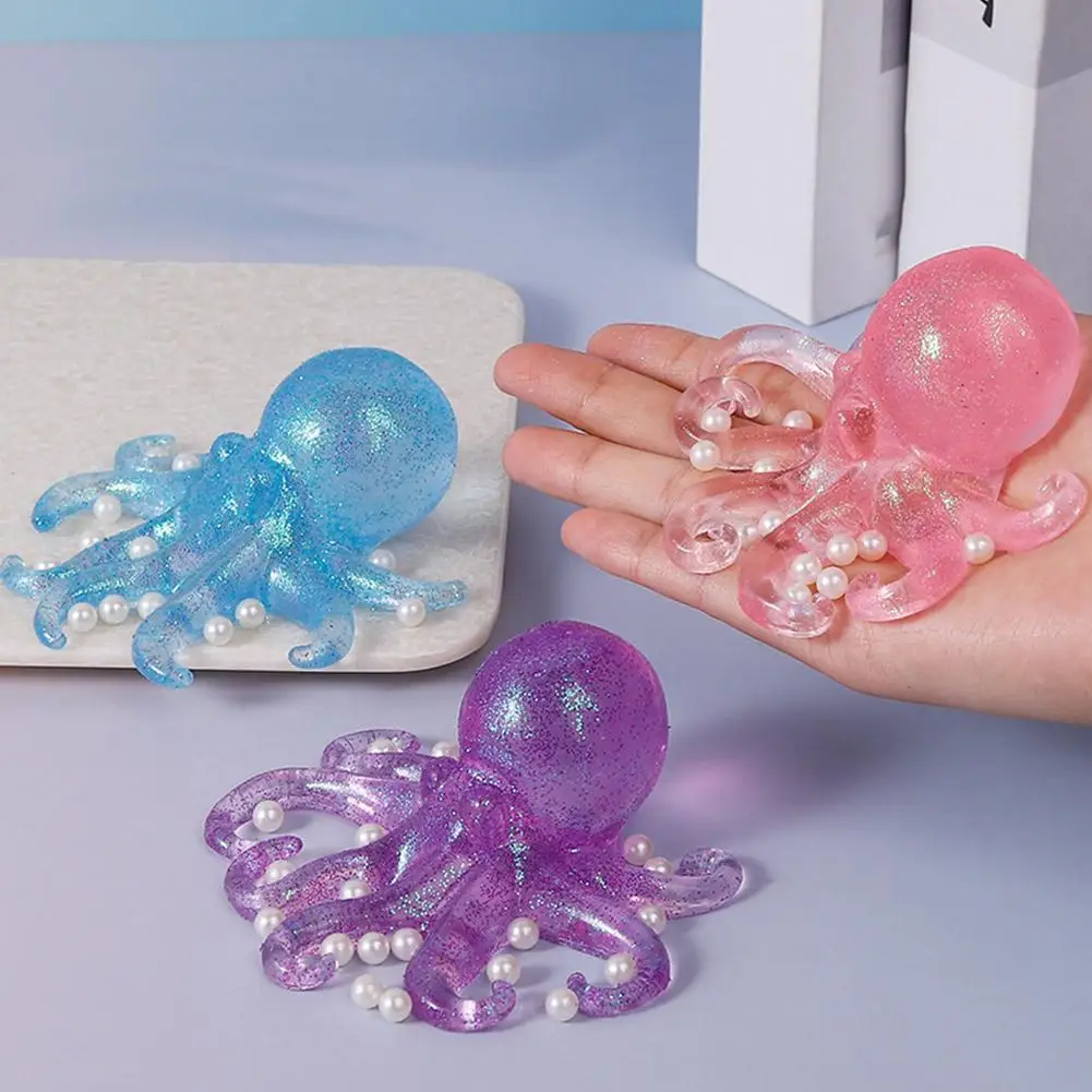 Squishy Ocean Octopus Squeeze Fidget Toy Simulation Stress Relief Slow Rebound Toy Can Be Stretched Sensory Decompression Gift