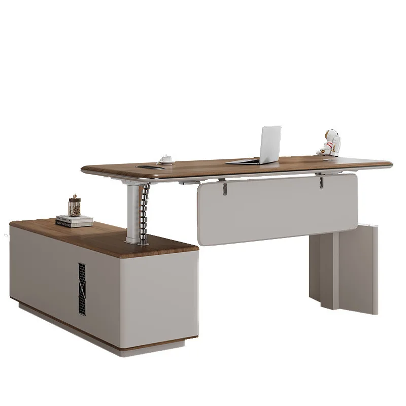 E0 level electric lift boss desk office simple leadership desktop computer desk president study writing desk