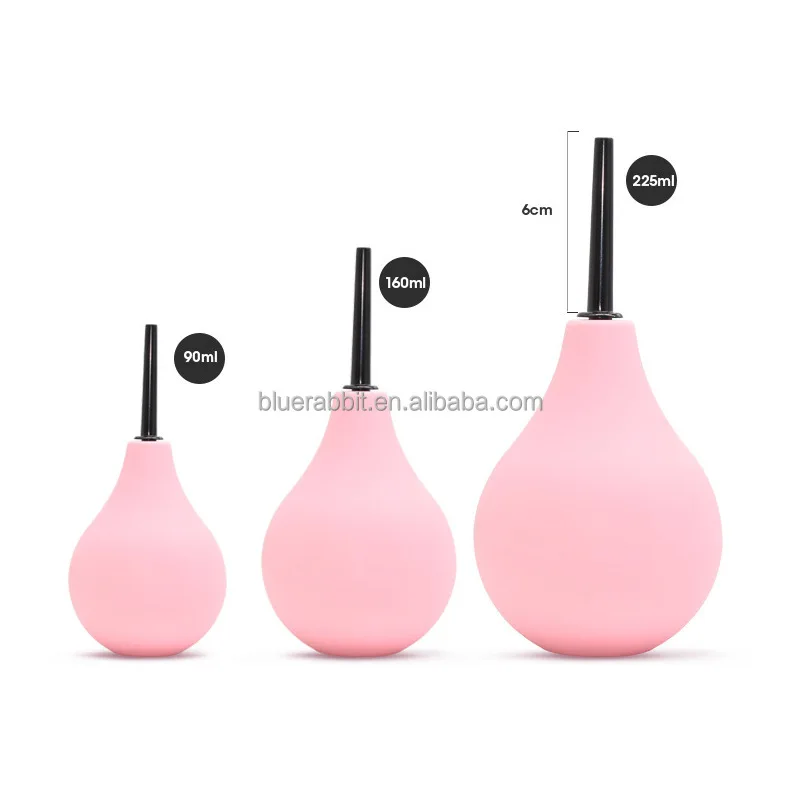 225 ml Douche Enema Bulb Großhandel rosa wiederverwendbare Vaginalspritze Analreiniger