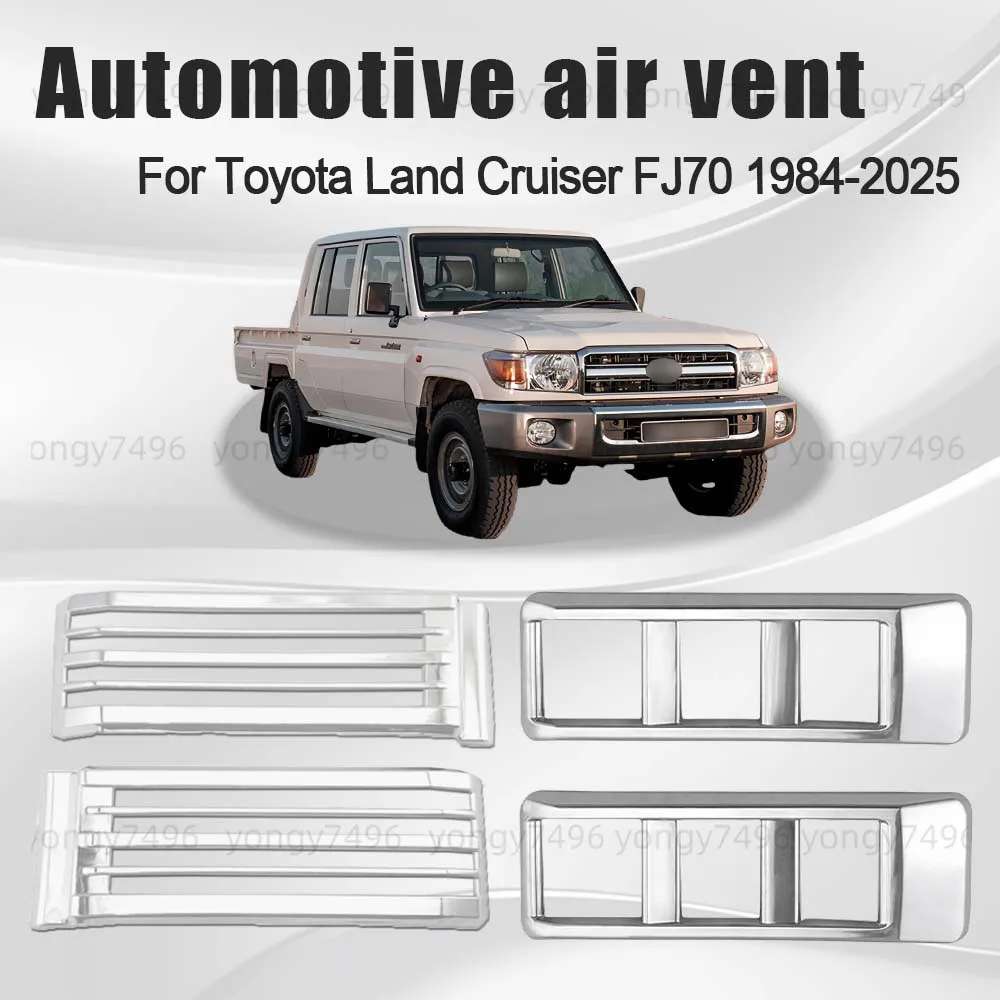 

Car Upgrade Automotive Air Vent For Toyota Land Cruiser FJ70 1984-2025 Chrome Silver Car Decoration Stickers Car Styling