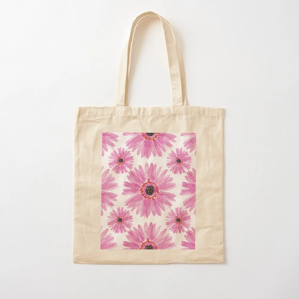 

Modern Pink Watercolor Gerbera Daisies Tote Bag eco bag folding Lady bags Canvas Tote Bag