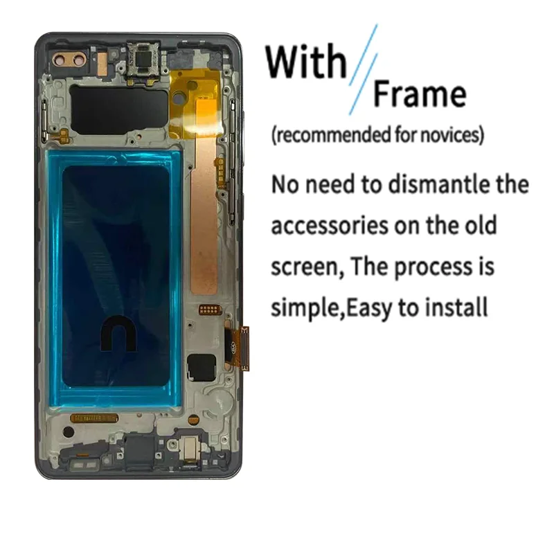 Imagem -06 - Tela Tft com Moldura para Samsung Galaxy S10 Plus Display Lcd Montagem Digital Touch Screen G975 G975f