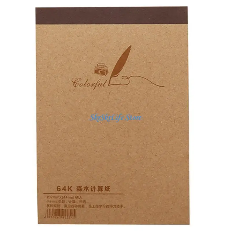 E65E Drawing Paper Drafting Pad Portable for Kid Adult Drawing Sketching