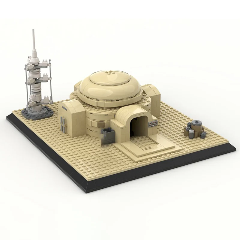 456pcs MOC Space Pilot Home Tatooine Lars Homestead Battle Galaxy SciFi Model Building Blocks Castle Adventure Street Toy Gift