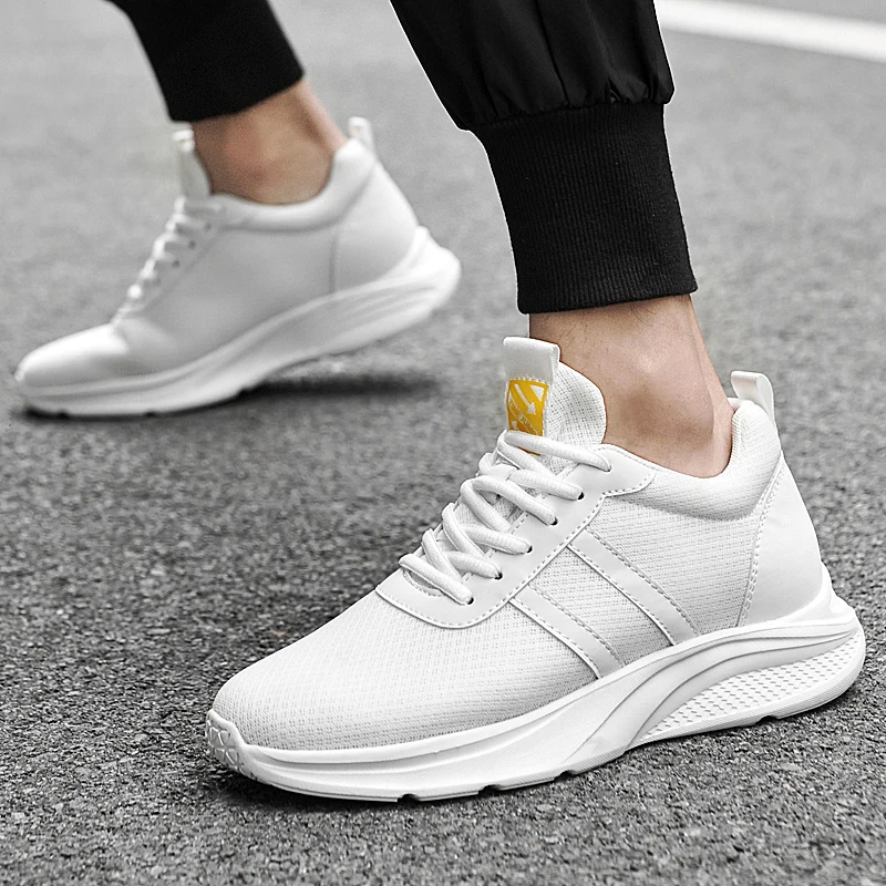 Invisible 4cm 6cm 8cm White Sneakers Men Elevator Shoes Height Increase For Men Sport Casual Shoes Man Taller Insole Increasing