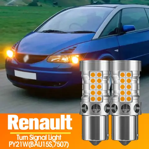 2pcs LED 회전 신호등 Canbus PY21W BAU15S Renault Grand Scenic 2 3 4 Espace 5 Fluence Sandero 1 Captur Alaskan Avantime Best5