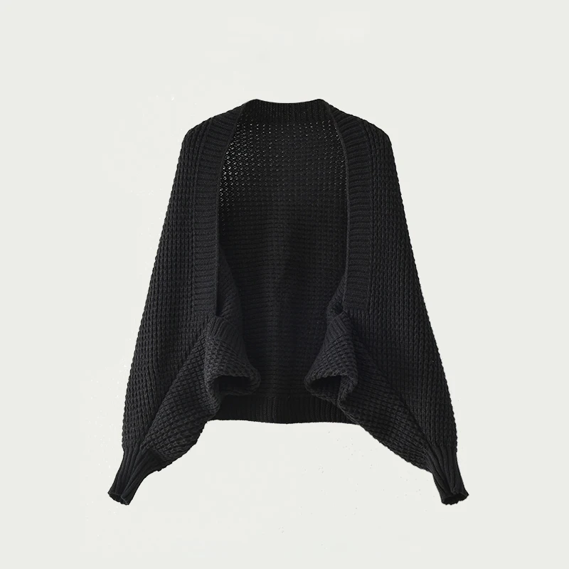 Shrug Sweater Women\'s Long Sleeve Open Front Knitted Cardigan Sweater Female Fall Winter Wrap-Up Knitwear Basic Outfit