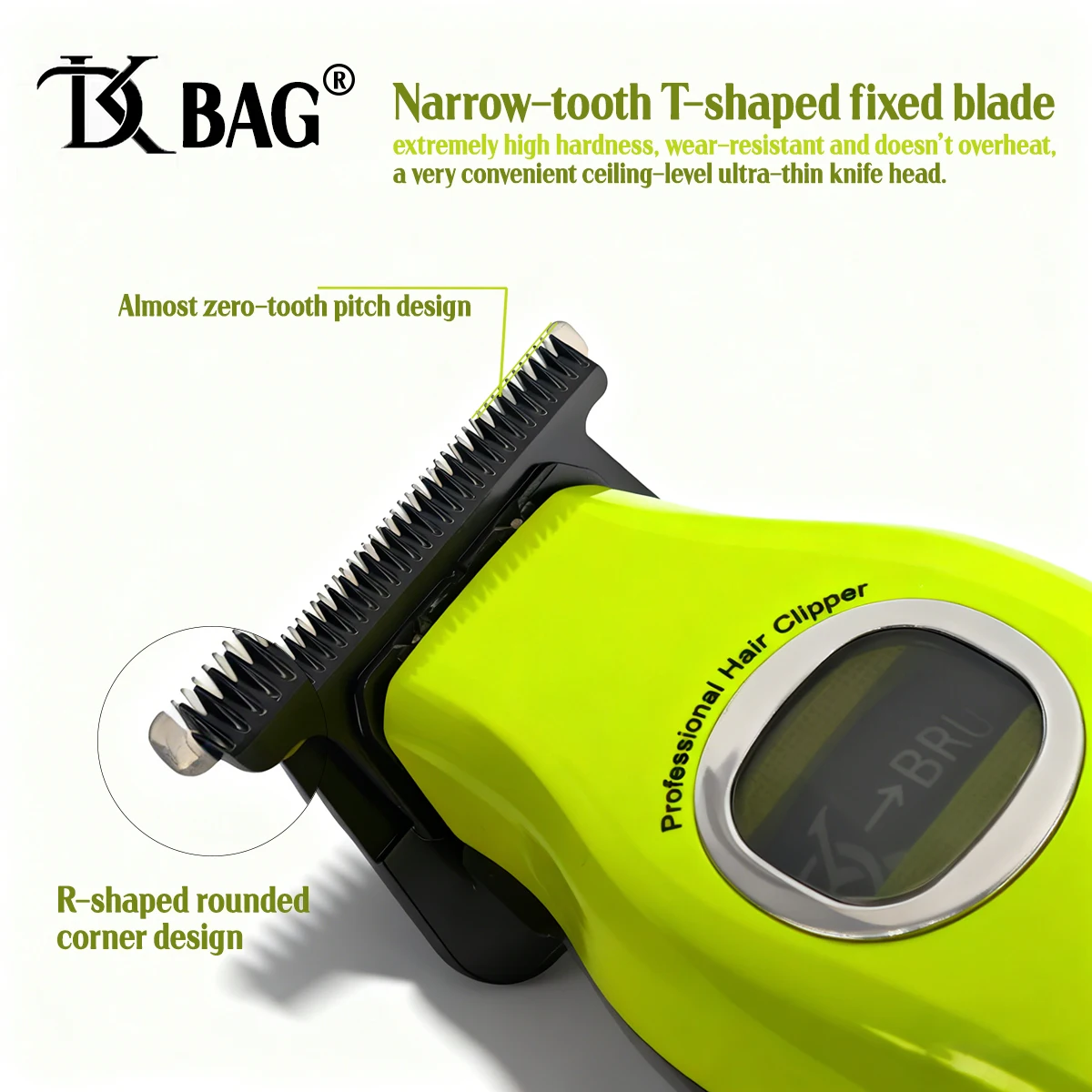 BRDCLIP Professional Magnetic Cover Hair Clipper 3-speed External Rotor Brushless Motor DK Trimmer Barber Shaver 609 10000RPM