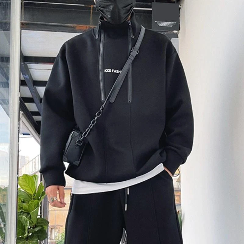 2023 Autumn Winter Tracksuit Two Piece Sets Hip Hop Men Pant Sports Wear Fashion Clothing Solid Color Sweatsuit Jogging Suit