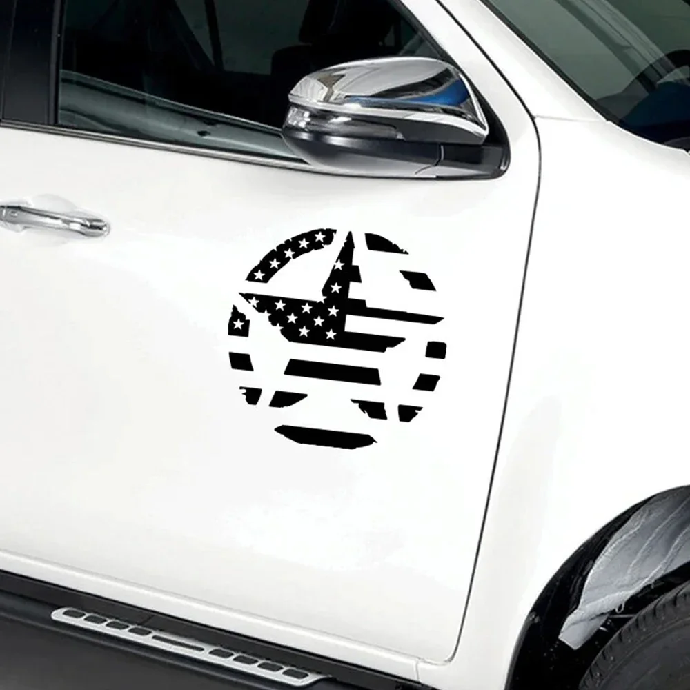 

USA American Flag Military Star Style Sticker For Car Auto Truck SUV Pickup Vehicle Door Side Window Vinyl Decor Decal Cover