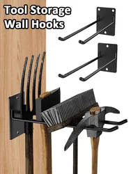 Tool Storage Wall Hooks Garden Tool Hanger Garage Storage Heavy Duty Wall Hooks For Rack Brooms Hoses Shovel Gardening Yard Tool