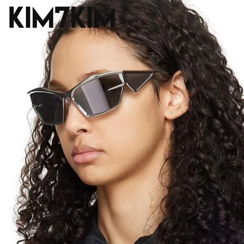 

Y2K Sport Sunglasses Women Men 2024 Luxury Brand Rectangular Metal Frame Punk Sun Glasses For Lady Steampunk Eyewear UV400