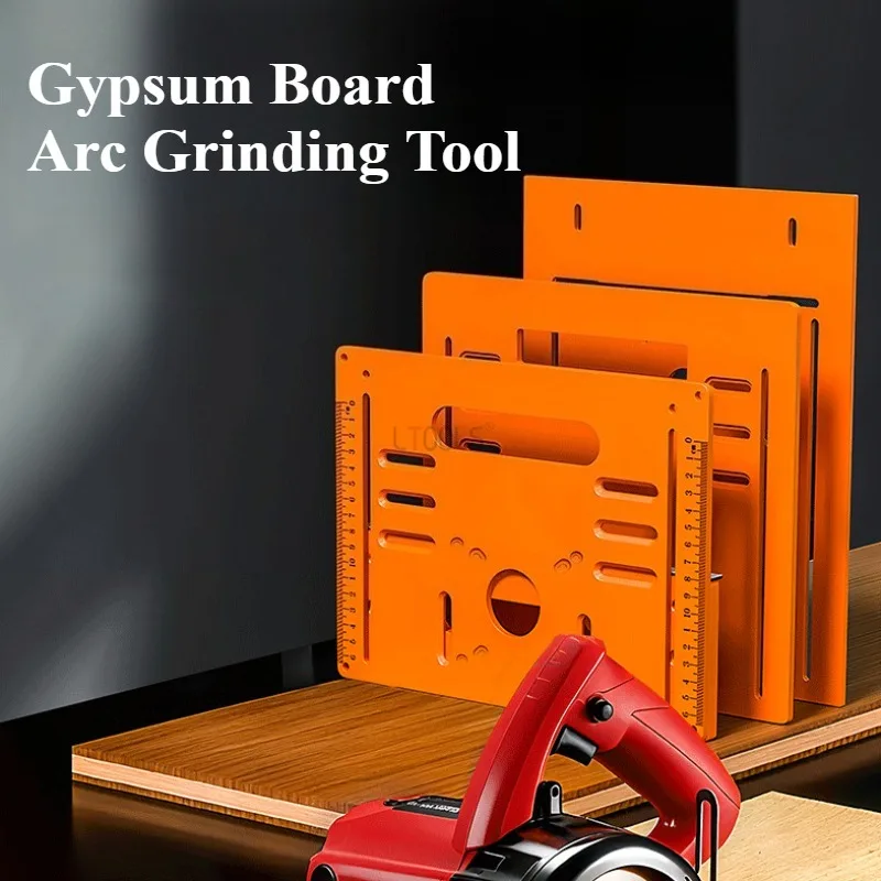 

Gypsum Board Arc Grinding Tool A Bakelite Board Adjustable Cutting Machine Base Plate 90°/45° Cut Professional Woodworking Tool