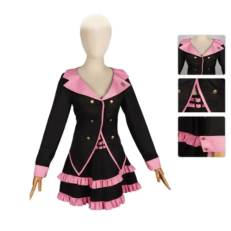 Uniforme de Cosplay de Chanteur Virtuel, Robe Mi-Longue Japonaise, Vêtements de ixd'Halloween, Perruque