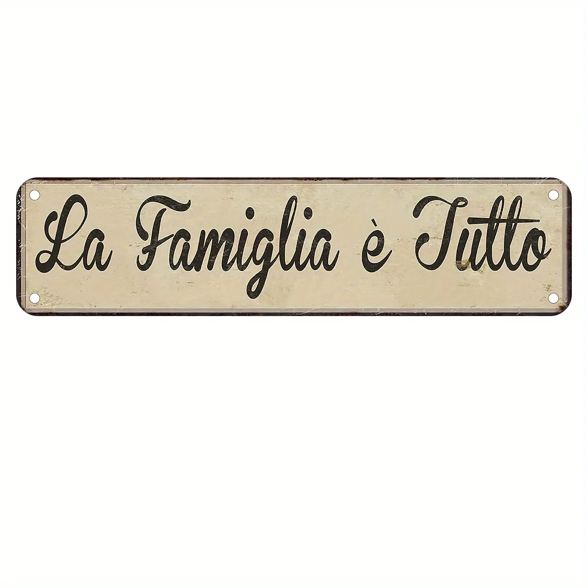 Vintage Italian Phrase Wall Plaque 