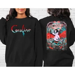 Coraline Spooky Movie Halloween Halloween Sweatshirt Coraline Movie Vintage Tee Gifts Streetwear Women Sweatshirts Clothes