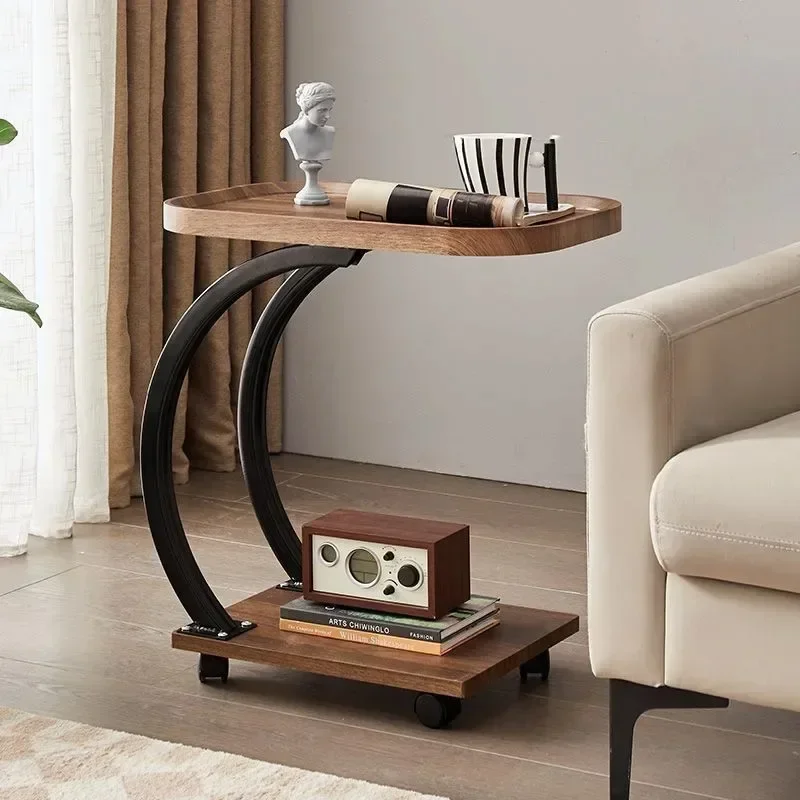 Compact and Practical C-shaped Side Table for Small Spaces in Home and Office