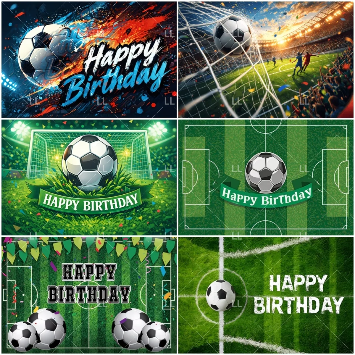 

Football Boy Birthday Party Supplies Backdrop Field Soccer Field Stadium Grassland Photography Background Prop Decoration