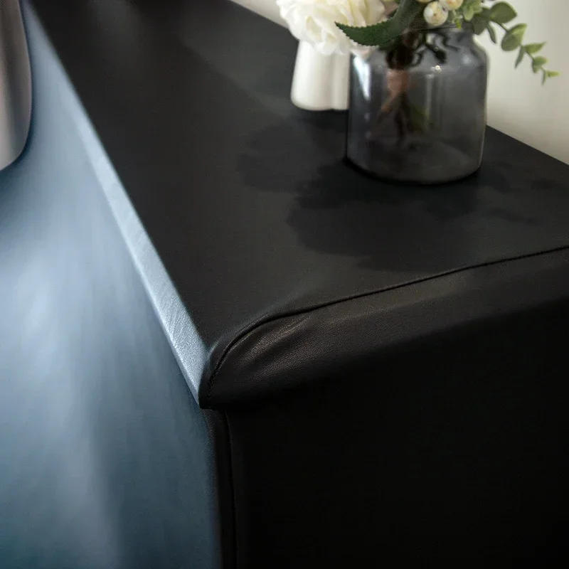Leather piano cover, half pack, multicolor waterproof, washable, long vertical piano set, stool cover