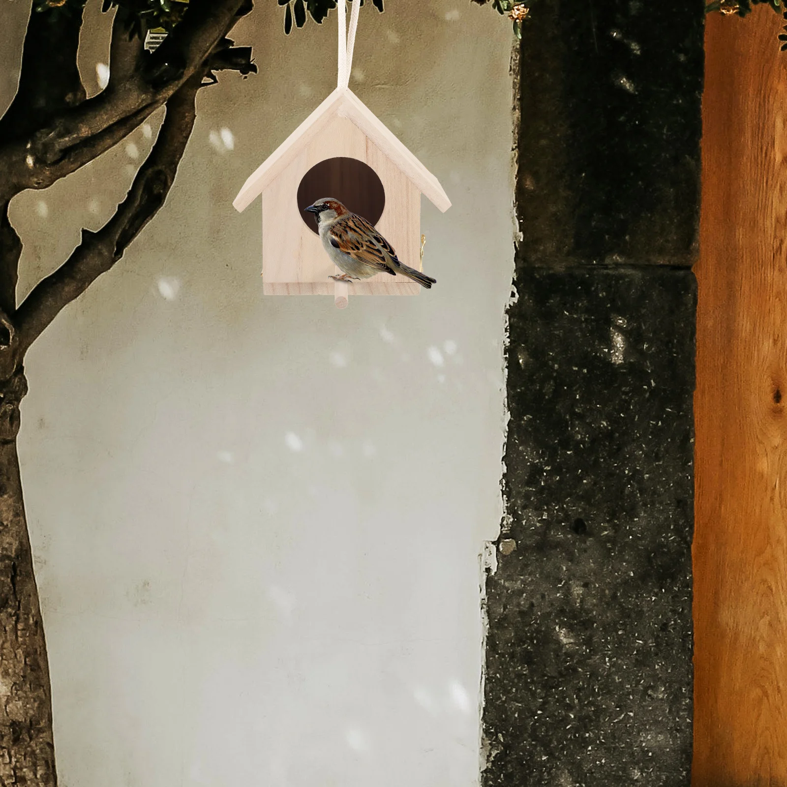 

Wooden Nest Breeding for Small Birds Parakeet Nesting House Lovebirds Outdoor Garden Wooden Bird House Nesting Box Finches