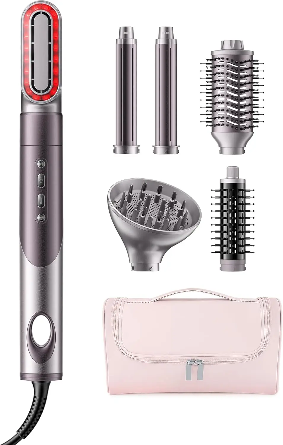 6-in-1 Hot Air Styler Wrap: Fast Drying, No Heat Damage, Dual Voltage for Travel