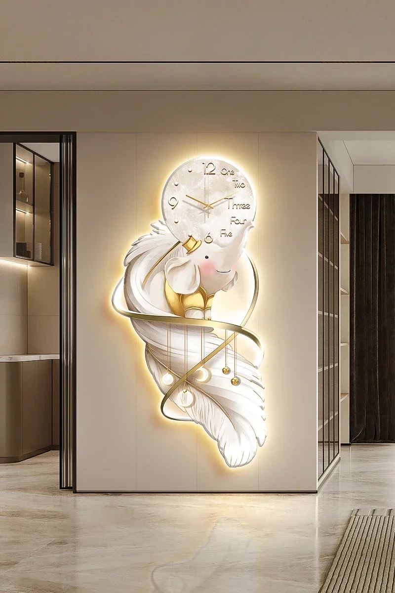 Bedrooms Chinese Style Wall Watch Minimalist Fashion Cartoon Restaurant Wall Clocks Nordic Horloge Pared Living Room Decoration