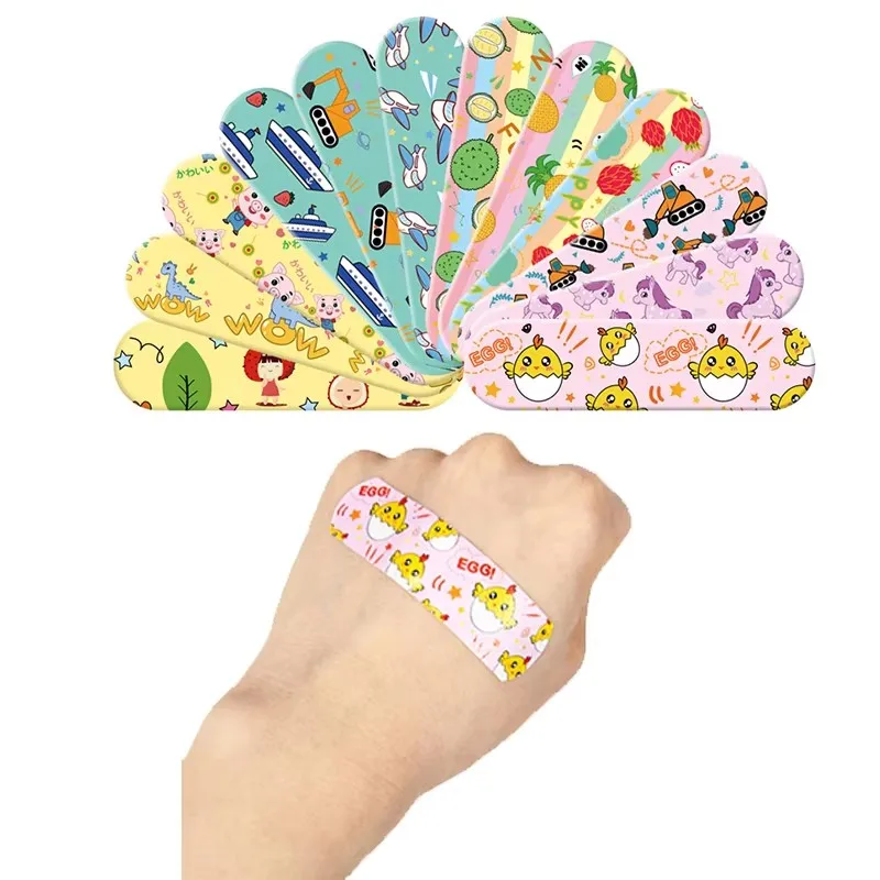 60-360pcs Cartoon Animal Pattern Waterproof Hemostasis Kids Band Aid Stickers Adhesive Bandage Strips Plasters for Children