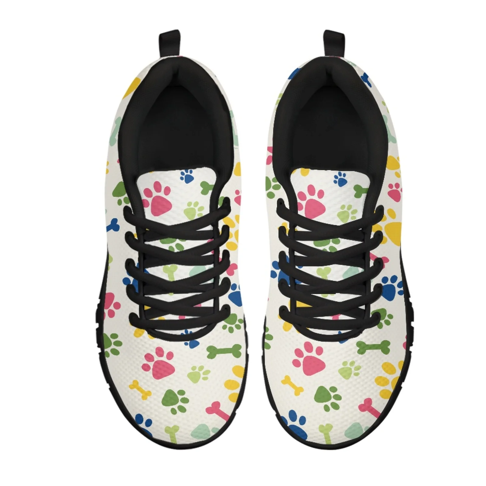 Coloranimal Colorful Paw Men Cushioned Jogging Shoes for Long Standing Hospital Floor Non Slip Sports Shoes for Outdoor