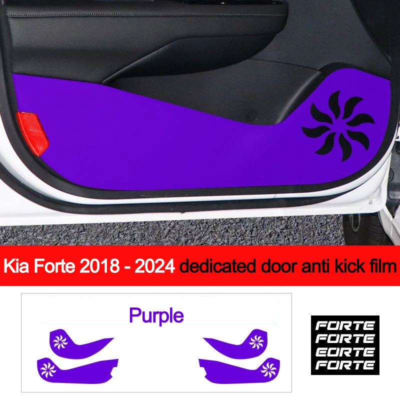 Car Inner Door Anti Kick Film Protective Anti-Scratch Cover for Kia Forte 2018 - 2024  Auto Accessories Protector