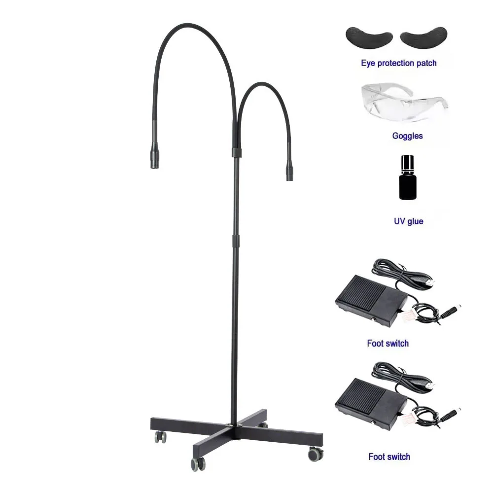 tweekoppige 5W 10W Lash UV Curing Lamp Valse Wimper Extension verlengen Nagel Droger Enten lijm Snelle Uitharding Ligh