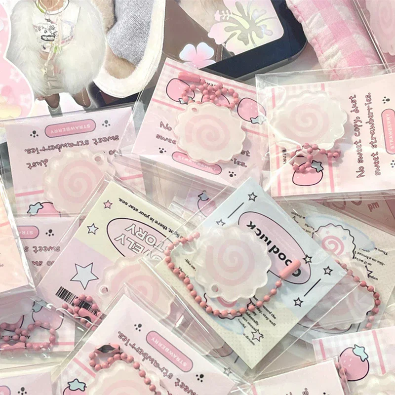 Creative Cute Fish Plate Keychain Pink Roll Album School Bag Pendant Kawaii Phone Charms Give Each Other Gifts