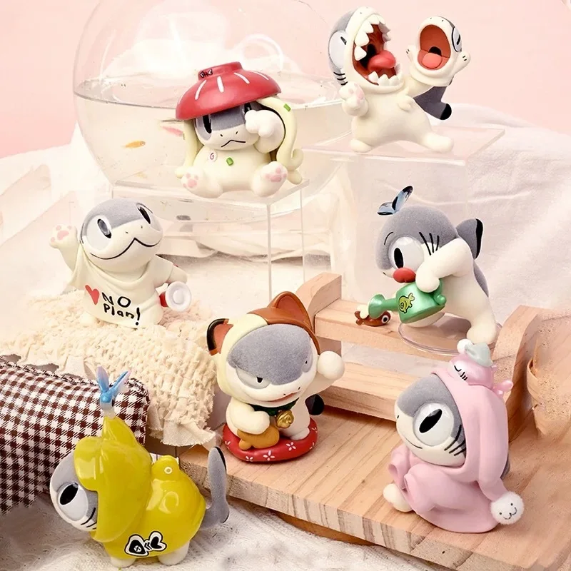 

Toptoy I Am Sharkkitty загадочная флокированная слепая коробка настольное украшение фигурка ручной работы модный изысканный подарок-сюрприз для девочек