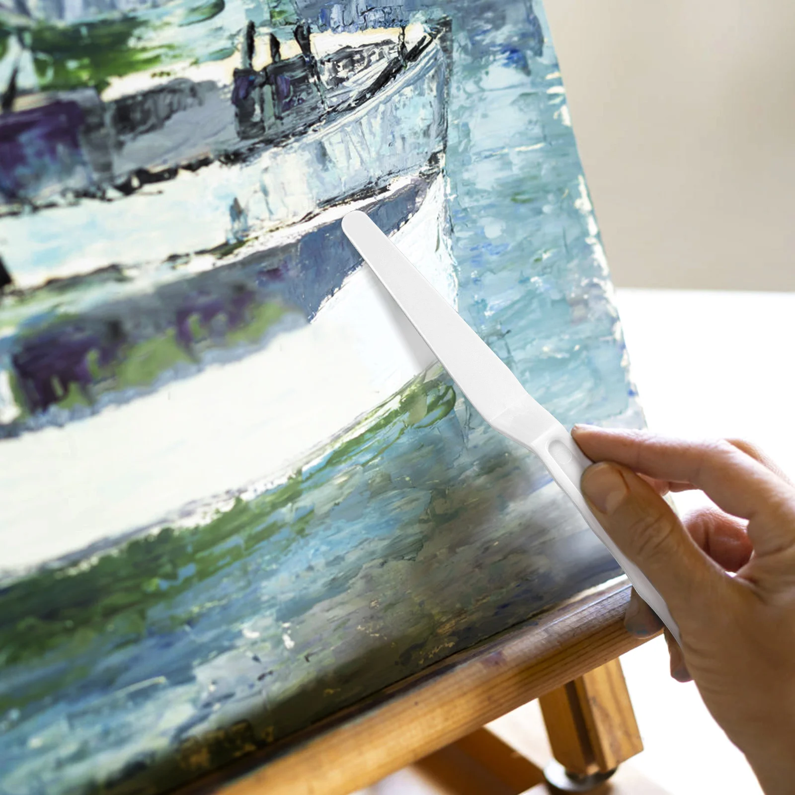 

1 Set Plastic Paint Spatulas Assorted Shapes For Oil Painting Color Mixing Spreading Scrapers Painting Tools Artist Supplies