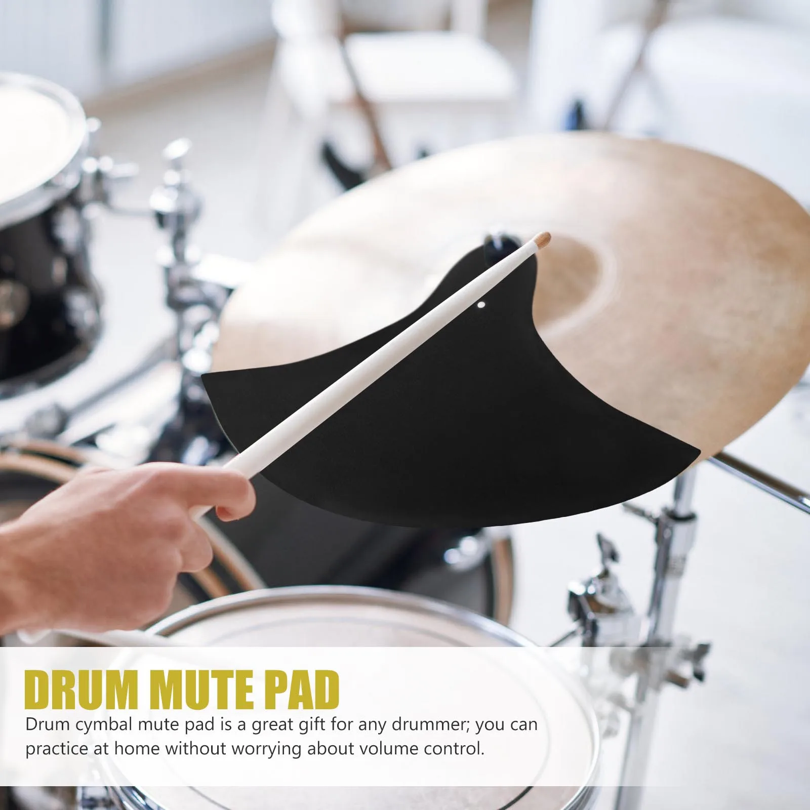 

2pcs Drum Cymbal Mute Pad Reusable Sound Dampening Mat For Home Practice Drum Accessory Percussion Instrument Quiet Playing