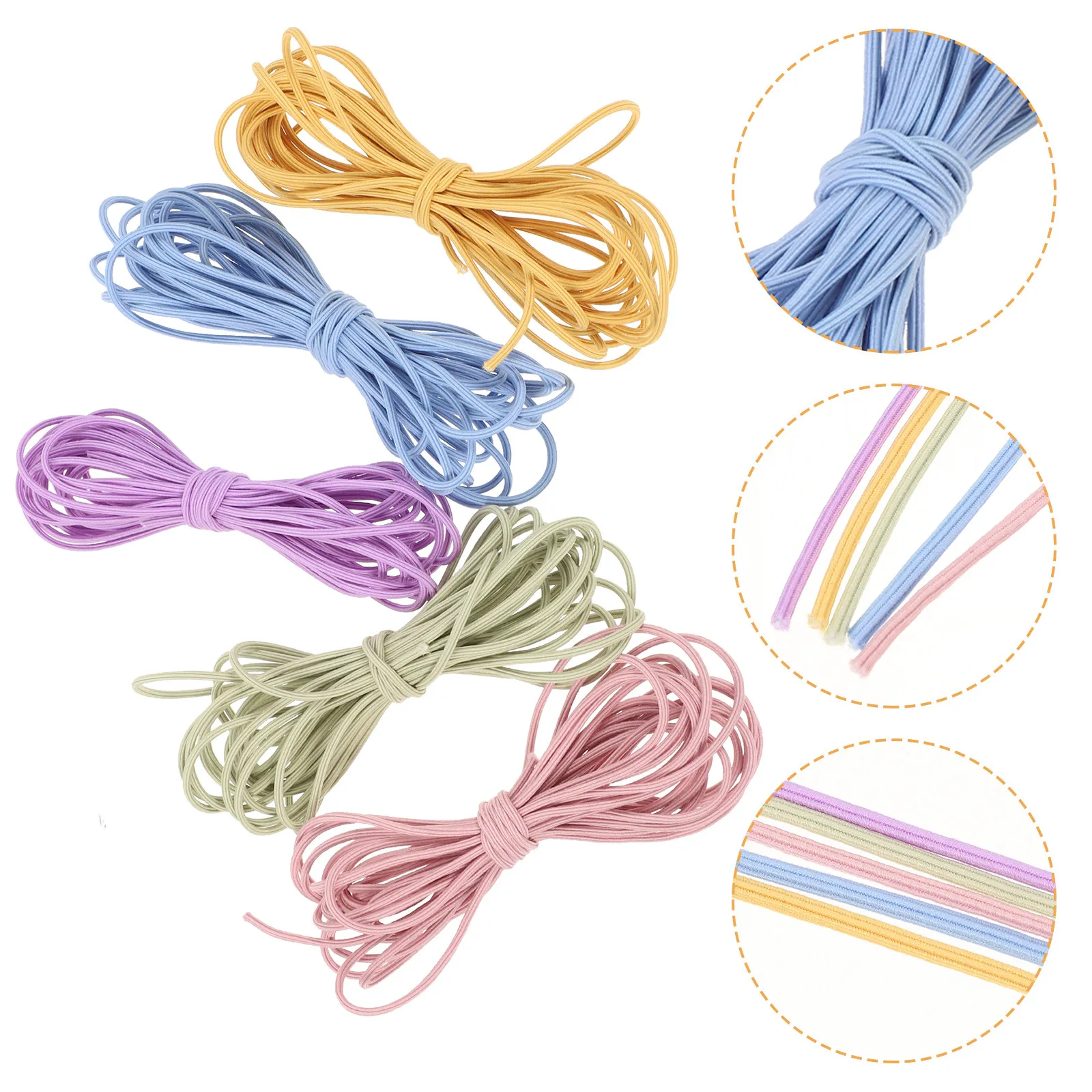 

5 шт. эластичных шнуров для браслетов, ожерелий, резинок для волос, для изготовления украшений своими руками, эластичный шнур для бисероплетения, материалы для рукоделия