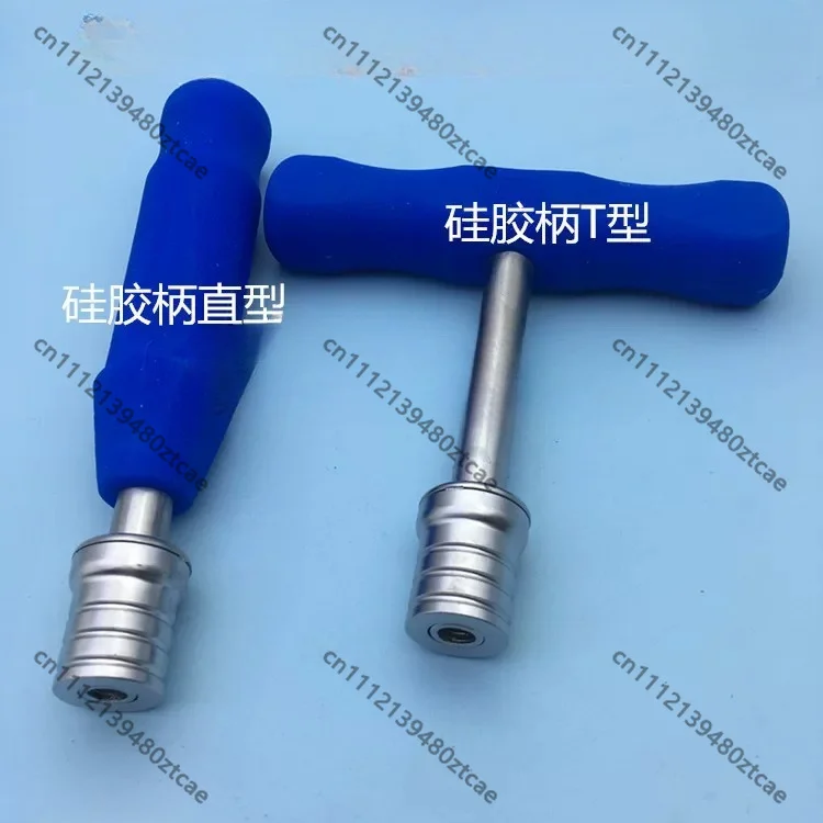 Straight T Type Silicone Gripping Handle Quick Mount Triangle Interface Autoclavable Medical Instrument Replacement Handle
