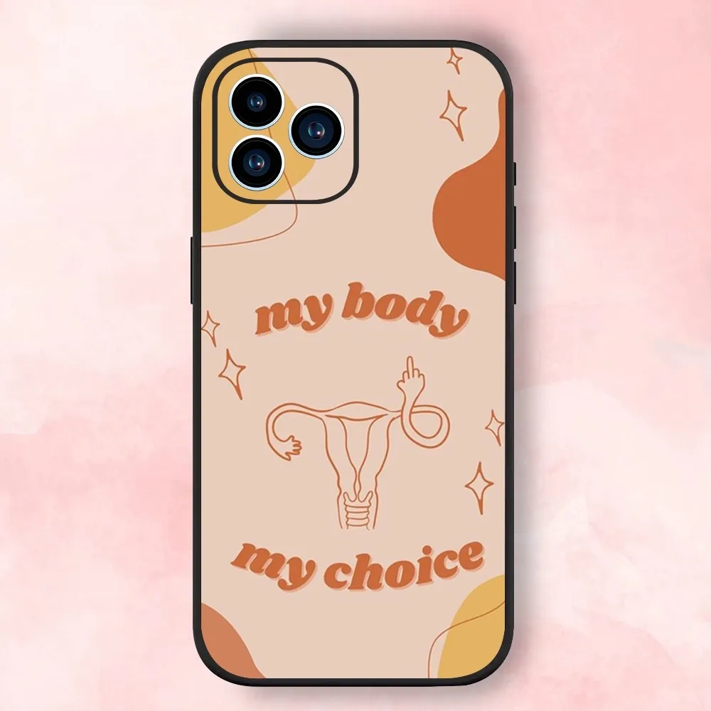 Feminist Feminism Phone Case For iPhone 15,14,13,12,11,XS,XR,X,8,7,Pro,Max,Plus,mini Black Silicone Soft Shell